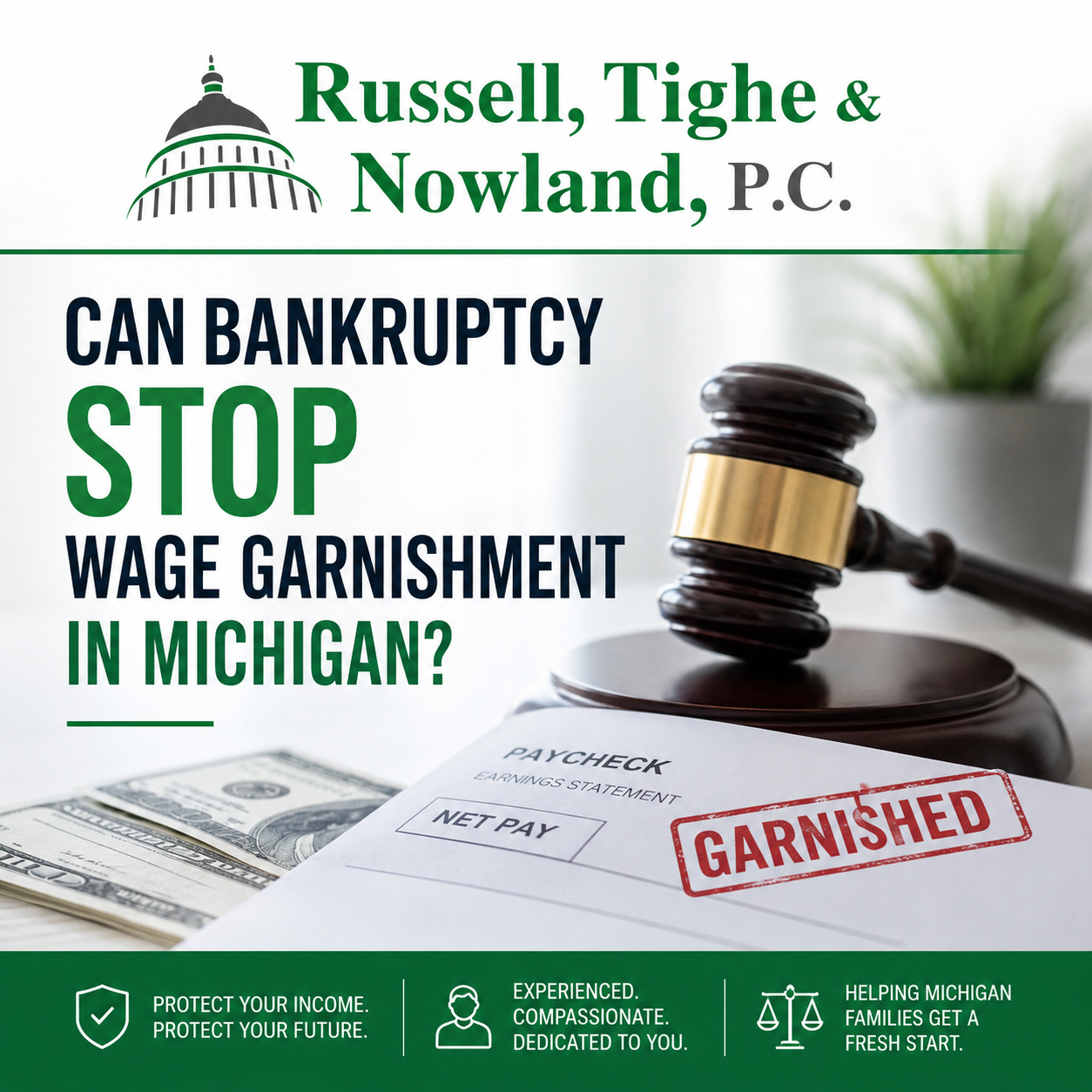 Stoping a garnishment with a bankruptcy